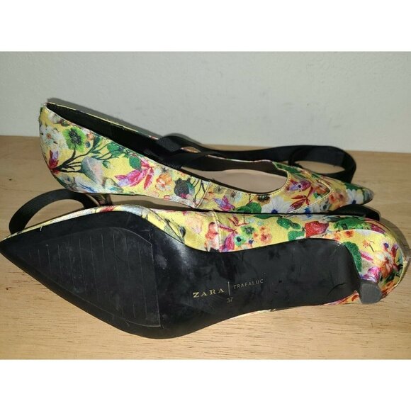 Zara Trafaluc 37 - Multicolor Point Heels - Size 37 -US 6.5 - Picture 3 of 3